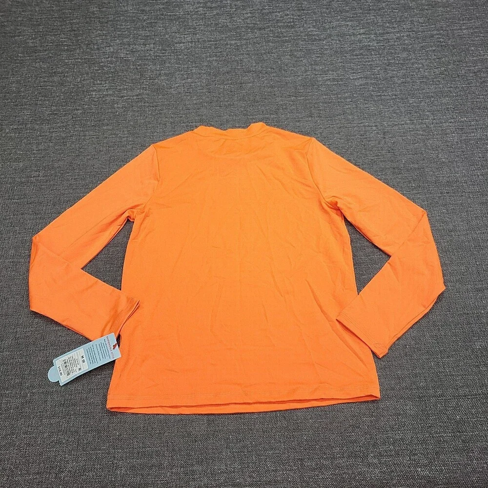 Boys Long Sleeves Solid Rash Guard Top - Cat & Jack Orange Size Medium 8